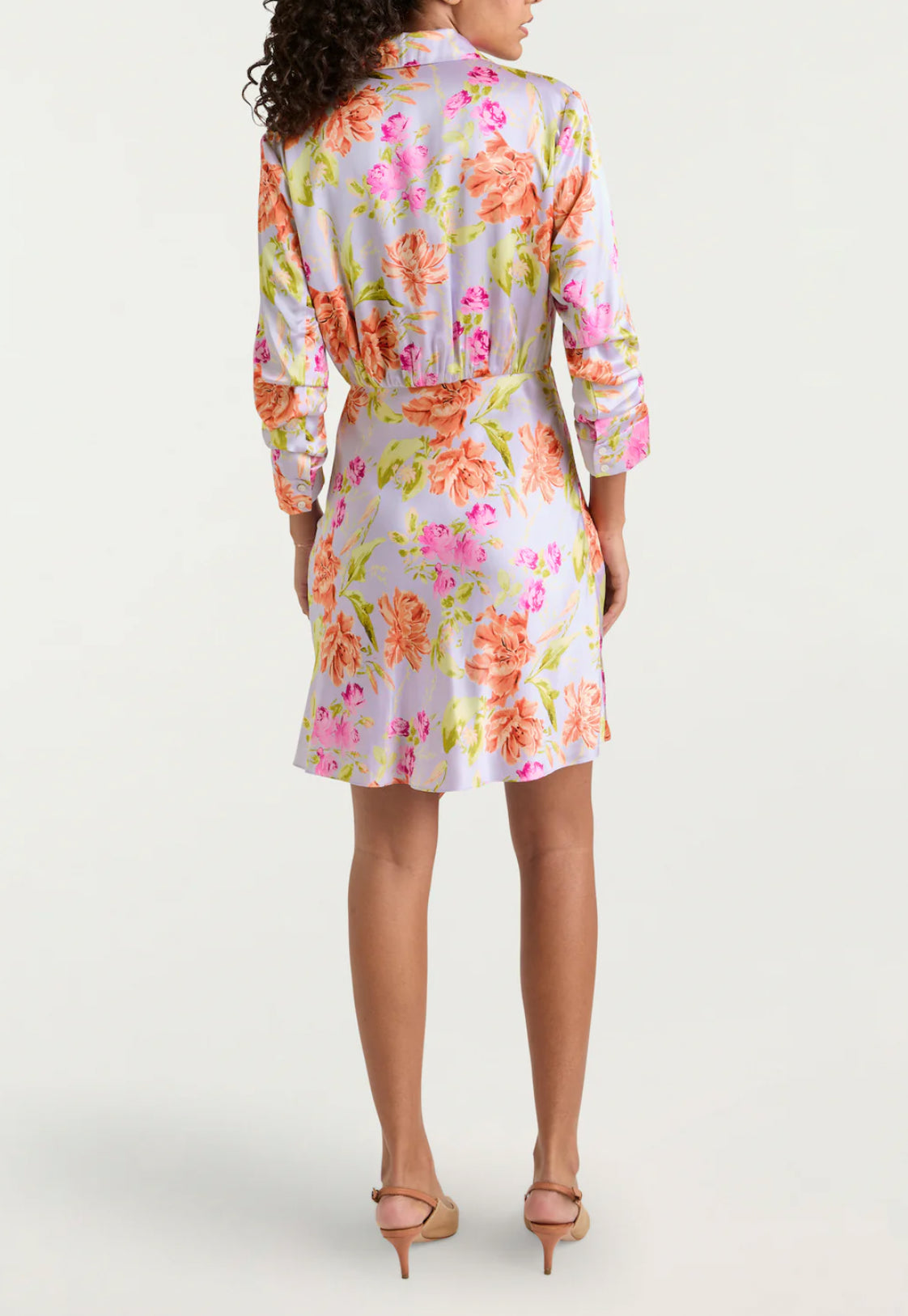 Cinq à Sept Midnight Tulips Jacey Dress - Pale Lavender Multi