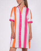 Vilagallo Hester Dress - Orange/Pink Stripe