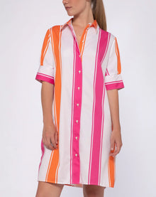 Vilagallo Hester Dress - Orange/Pink Stripe