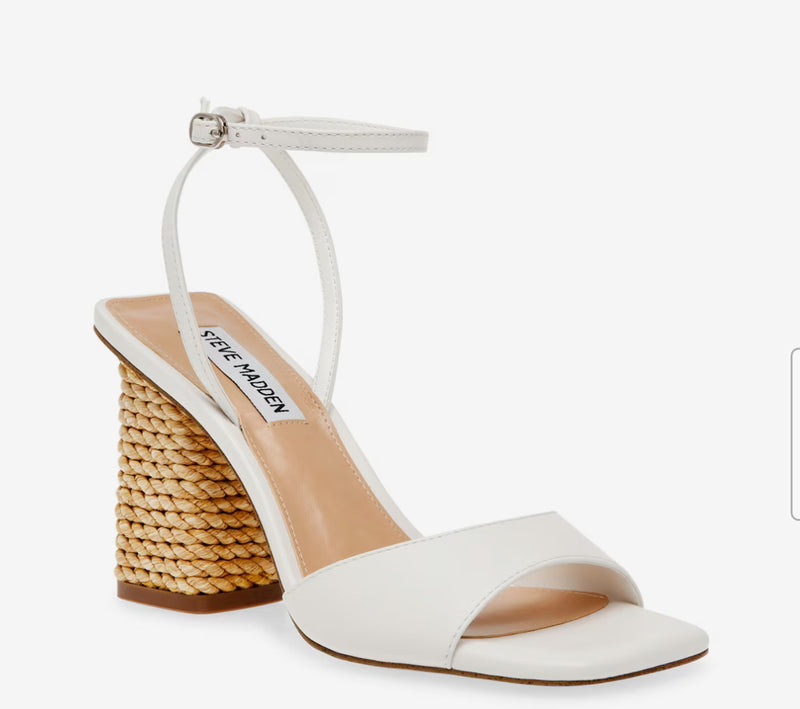 Steve Madden Rozlyn Ankle Strap Sandal - White