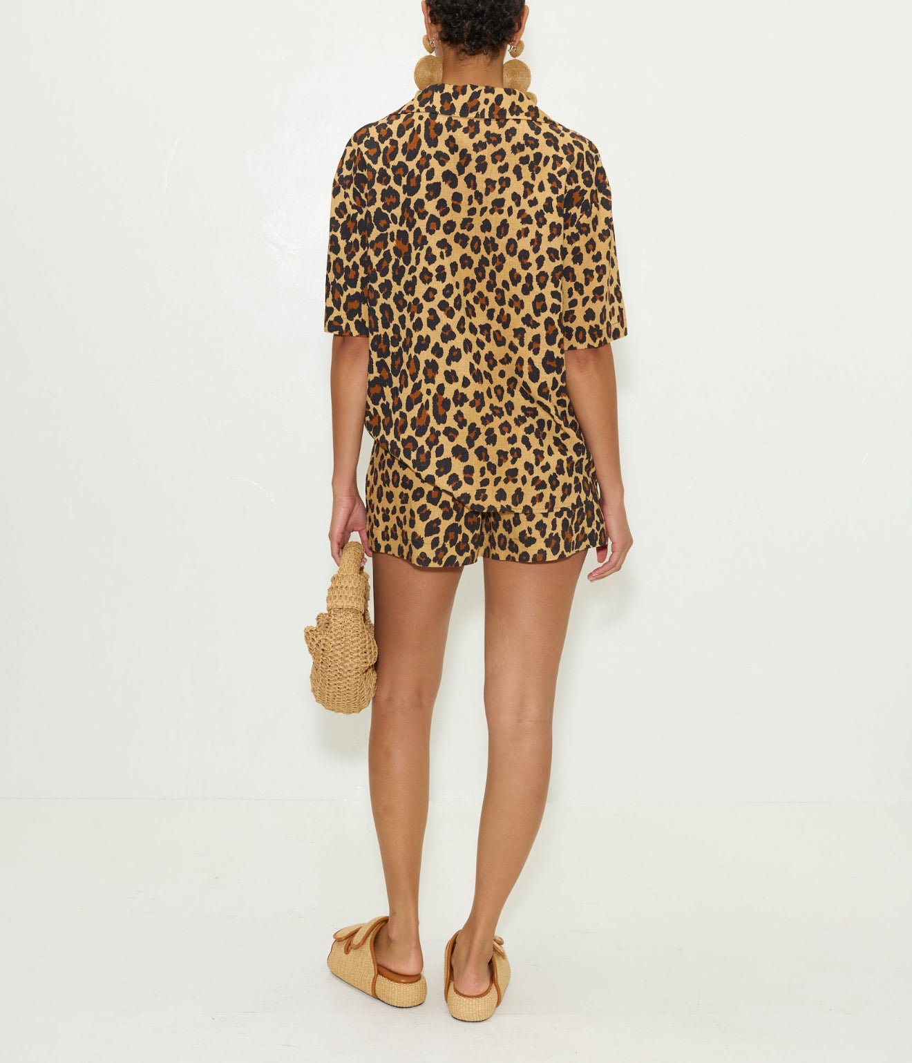 Simon Miller Bia Linen Camp Shirt - Cheetah