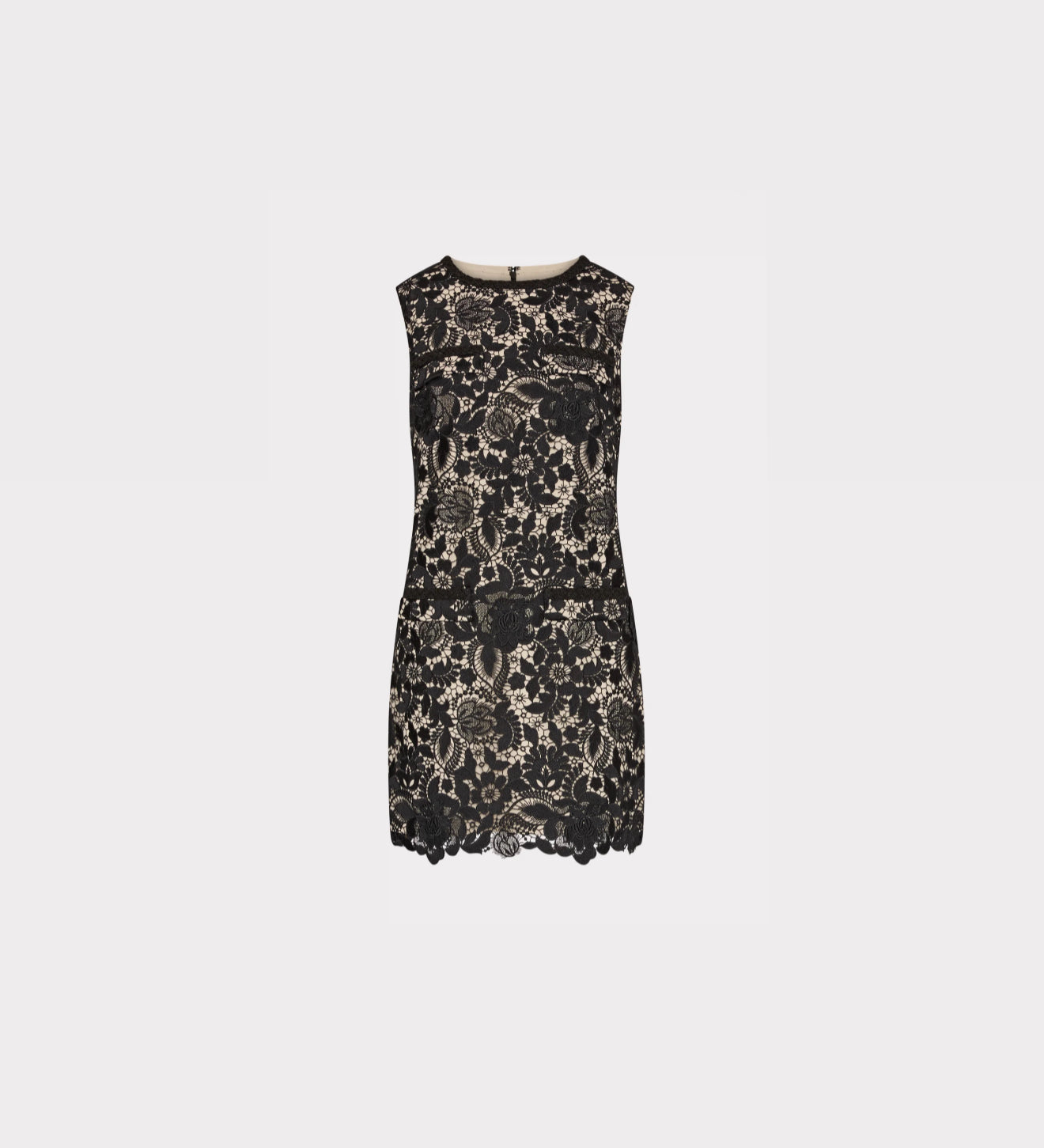 MILLY 3D Garden Lace Dress - Black