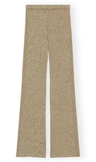 GANNI Melange Knit Pants - Brandy Brown