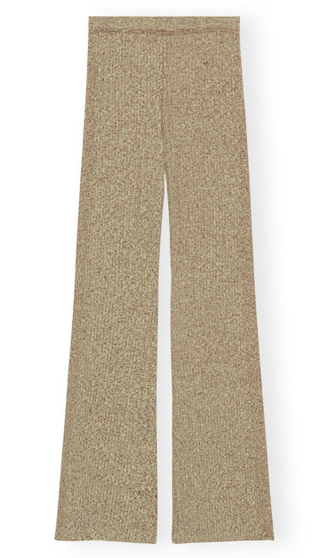 GANNI Melange Knit Pants - Brandy Brown