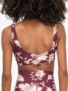 The Upside Kabuki Daisy Bra - Burgundy