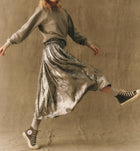 The Great. The Viola Skirt - Silver