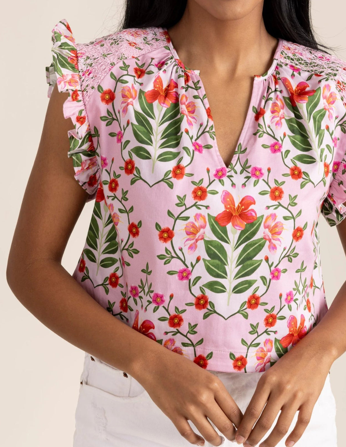 Alden Adair Gigi Top - Pink Bouquet