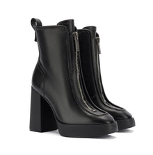 Larroude Nicole Hi Boot - Black Leather