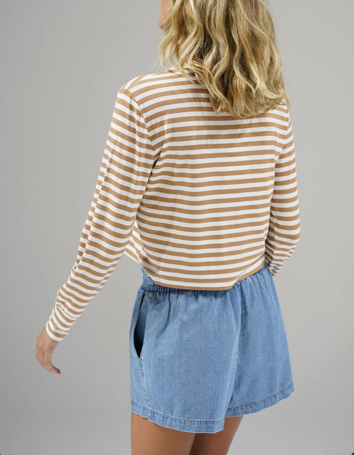 LNA Jo Chambray Short - Faded Blue