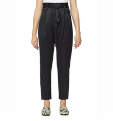 Michelle Mason Paperbag Trouser - Black