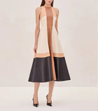 Alexis Ferrah Vegan Leather Colorblock Dress