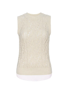 Brochu Walker The Otto Layered Tank - Egret