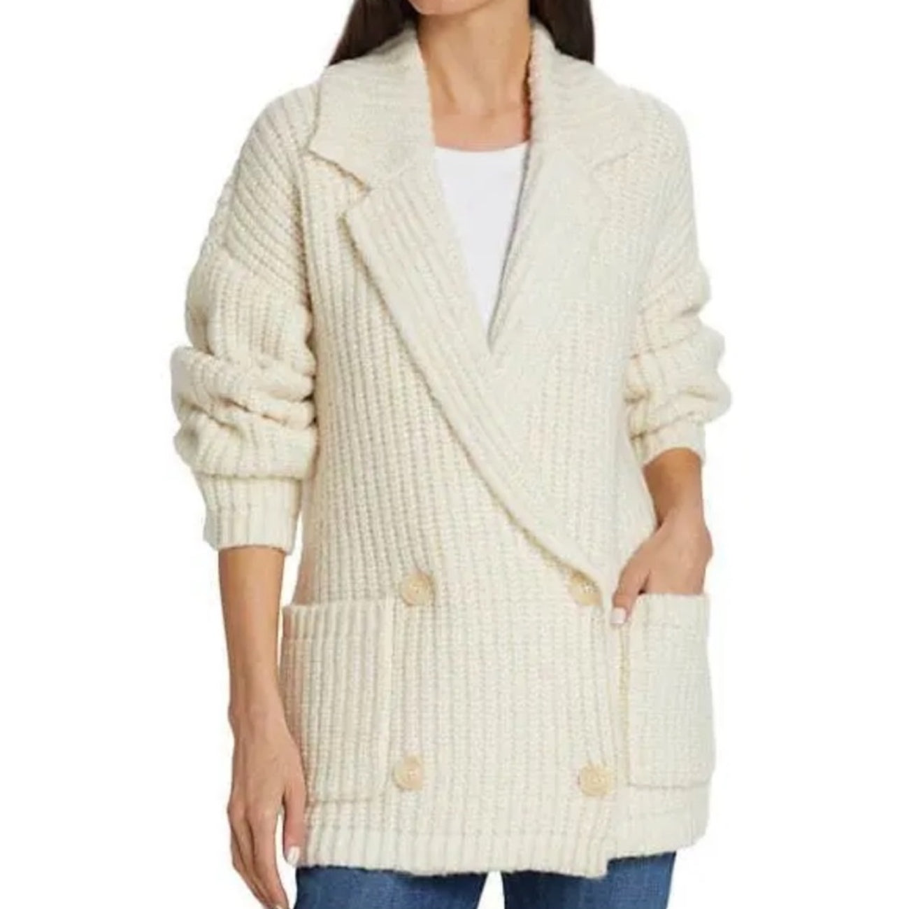 dh New York Piper Cardigan - Winter White Marled