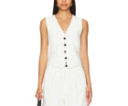 Pistola Vero Cropped Vest - Le Blanc Pinstripe