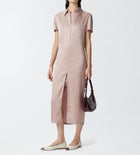 PINKO Washed Satin Polo Dress - Zephyr Pink