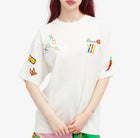 ALÉMAIS Players Embroidered T-Shirt - Cream