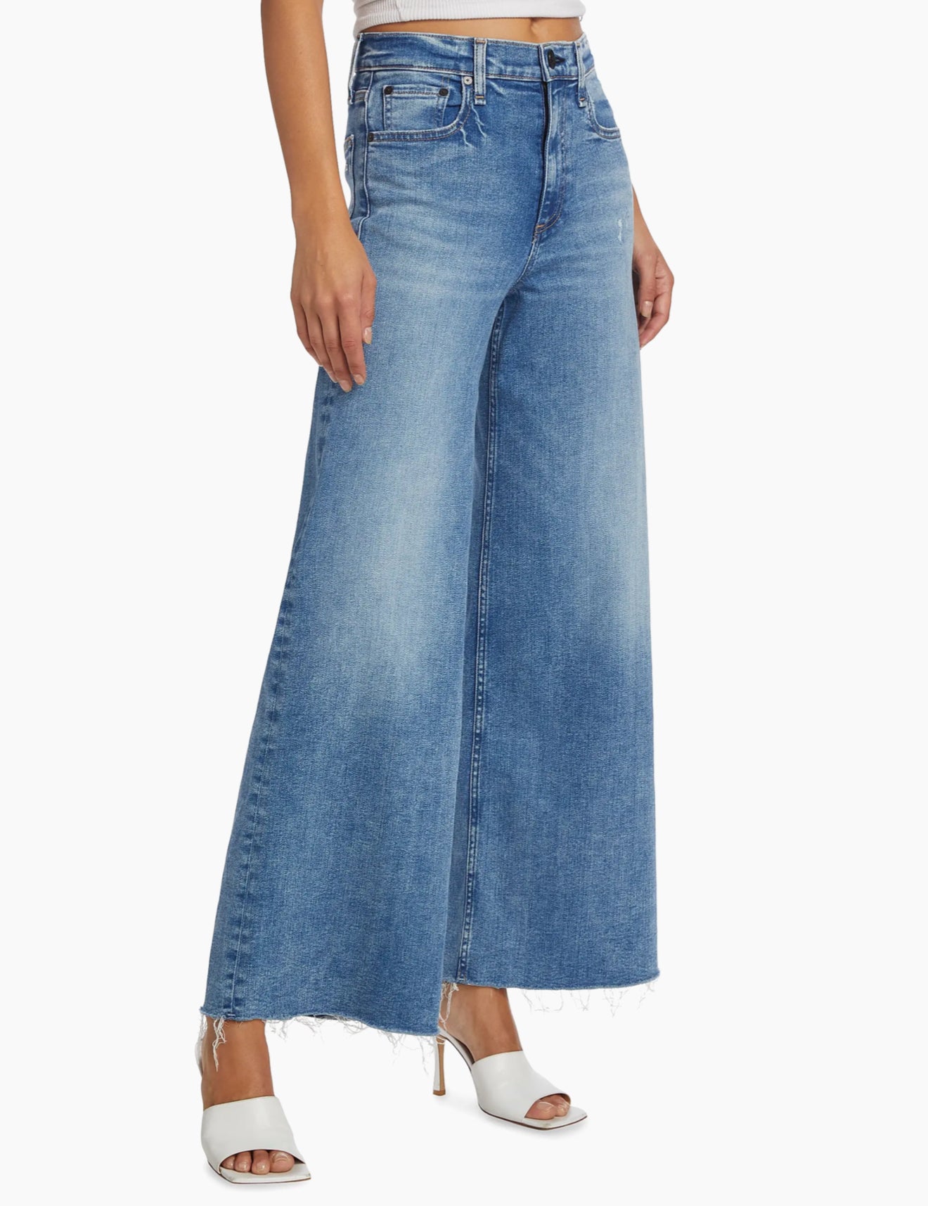 rag & bone Flexi Sofie Wide-Leg Cropped Jeans - Monterosso