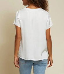 Nation Ltd June Sateen V-Neck - White