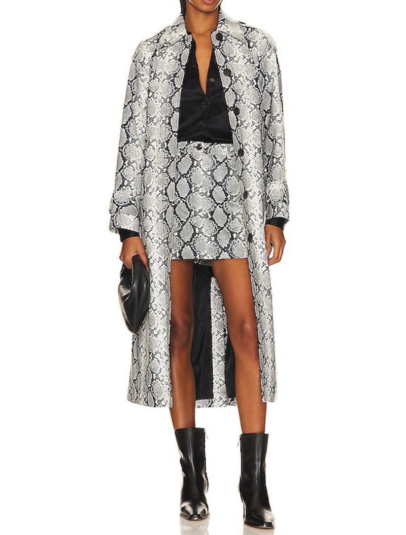 Apparis Ingrid Python Coat - White Python