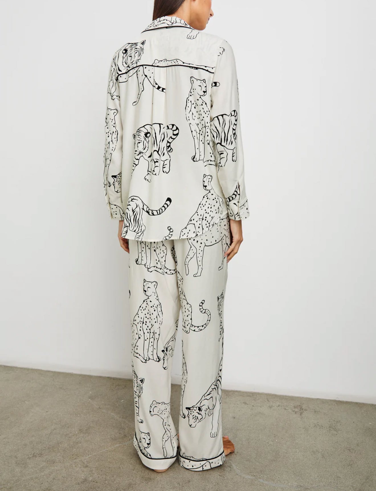 Rails Luna Pajama Set - Ivory Jungle Cats
