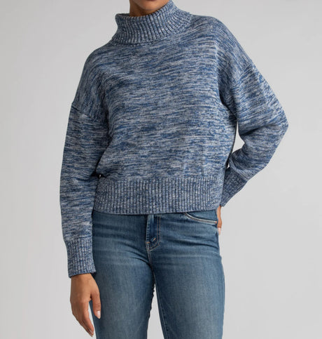 Margaret O’Leary Kimbra Cotton Turtleneck Sweater - Blue