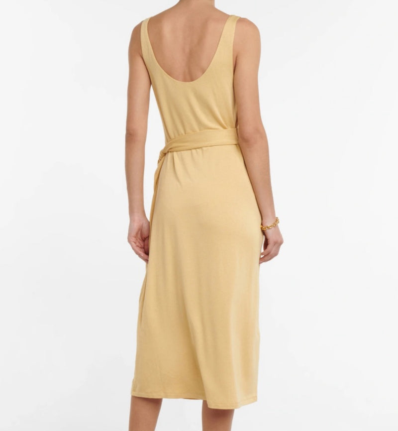 Vince Scoop Neck Camisole Wrap Dress - Warm Sand