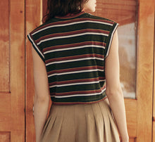 The Great. The Square Tee - Boardwalk Stripe