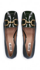 BiBi LOU Valencia Loafers - Green Bottle Patent