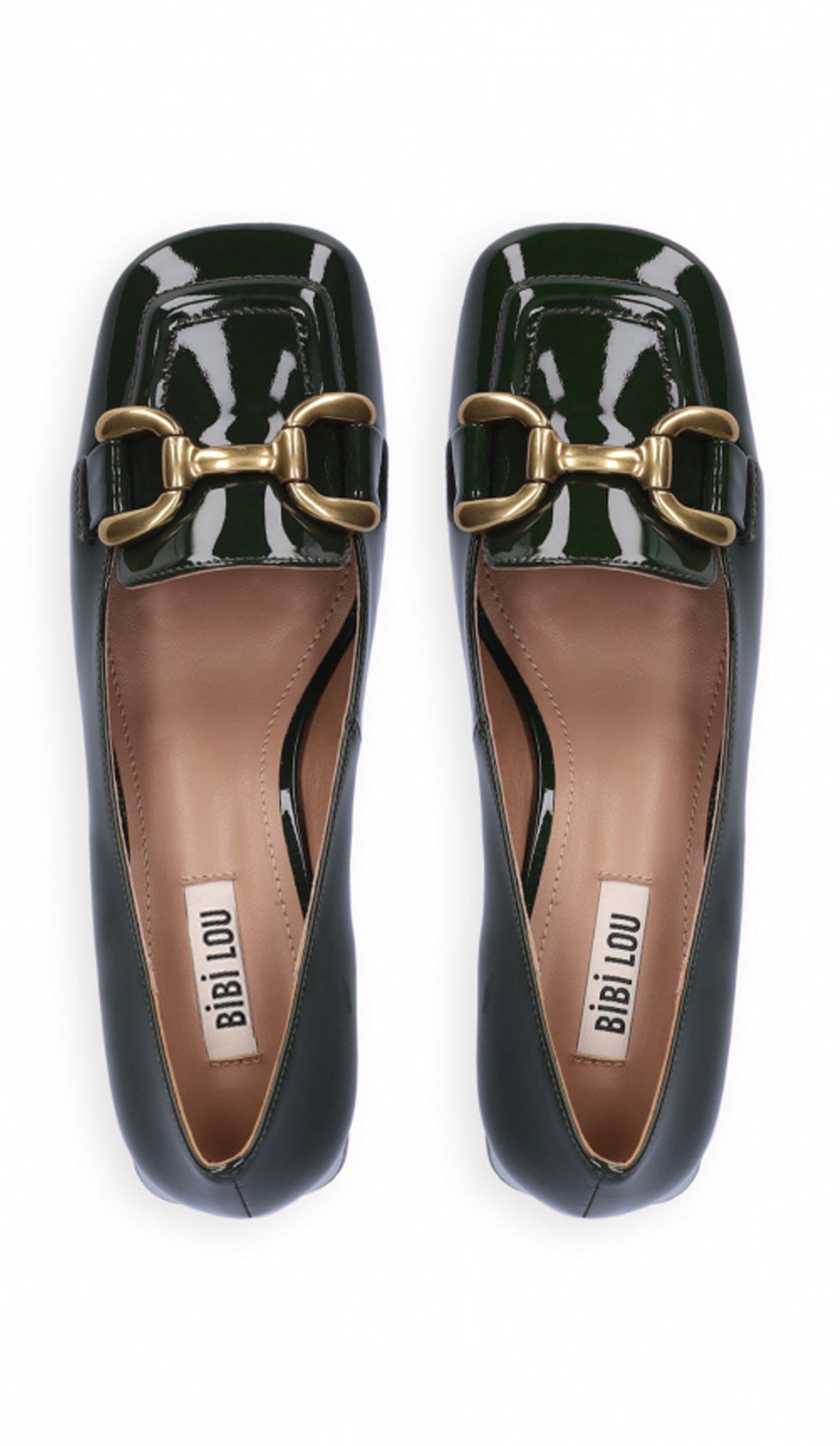 BiBi LOU Valencia Loafers - Green Bottle Patent