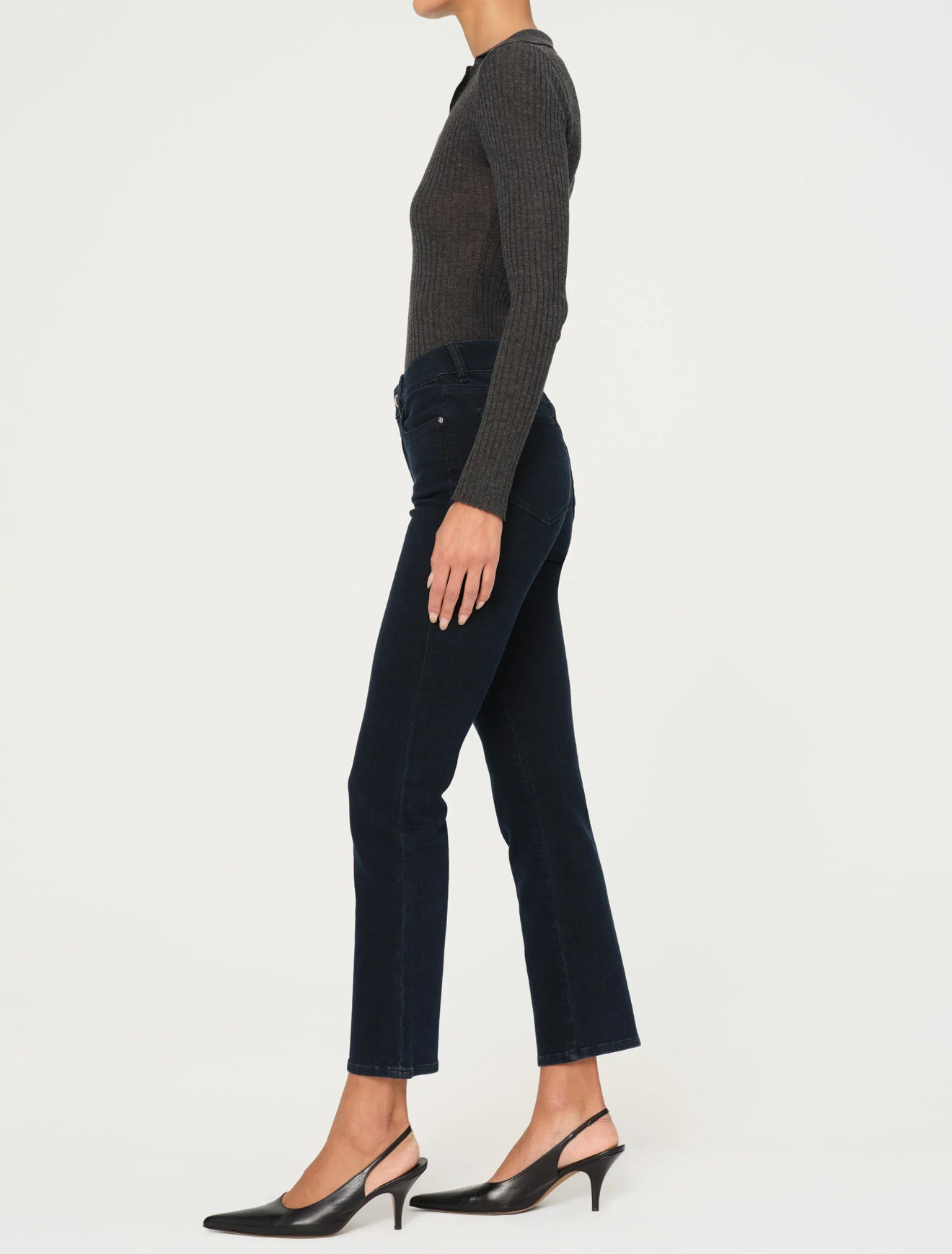 DL1961 Mara Straight Mid Rise Instasculpt Ankle Jean - Flatiron