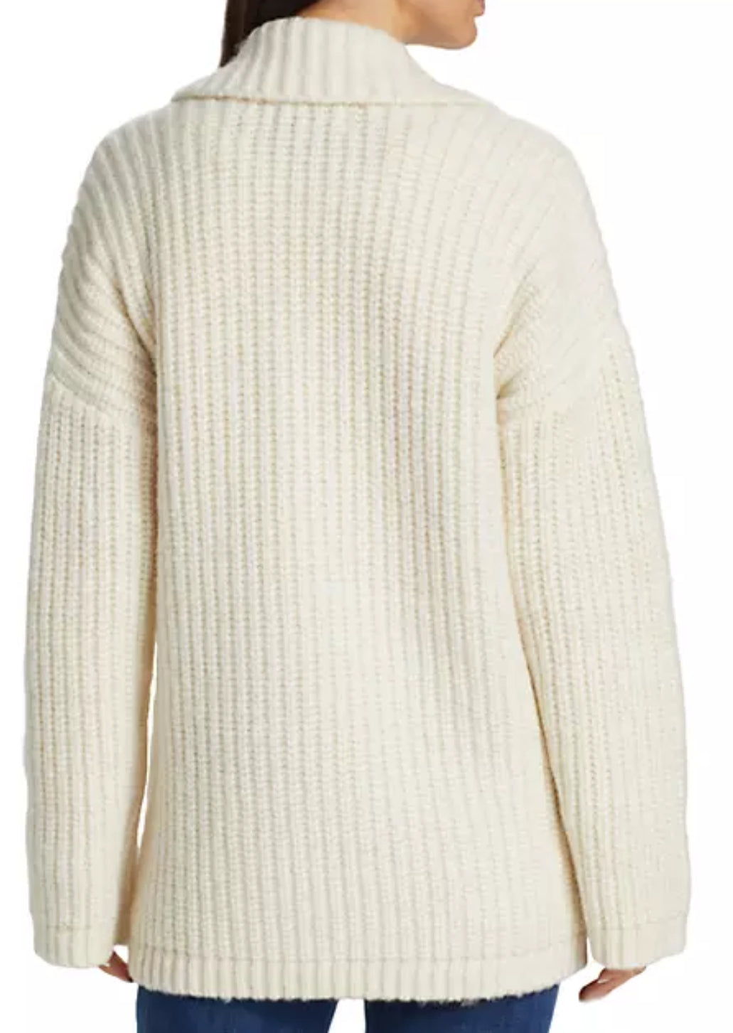 dh New York Piper Double-Breasted Cardigan - Winter White Marled