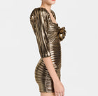 LoveShackFancy Thompson Dress - Gold