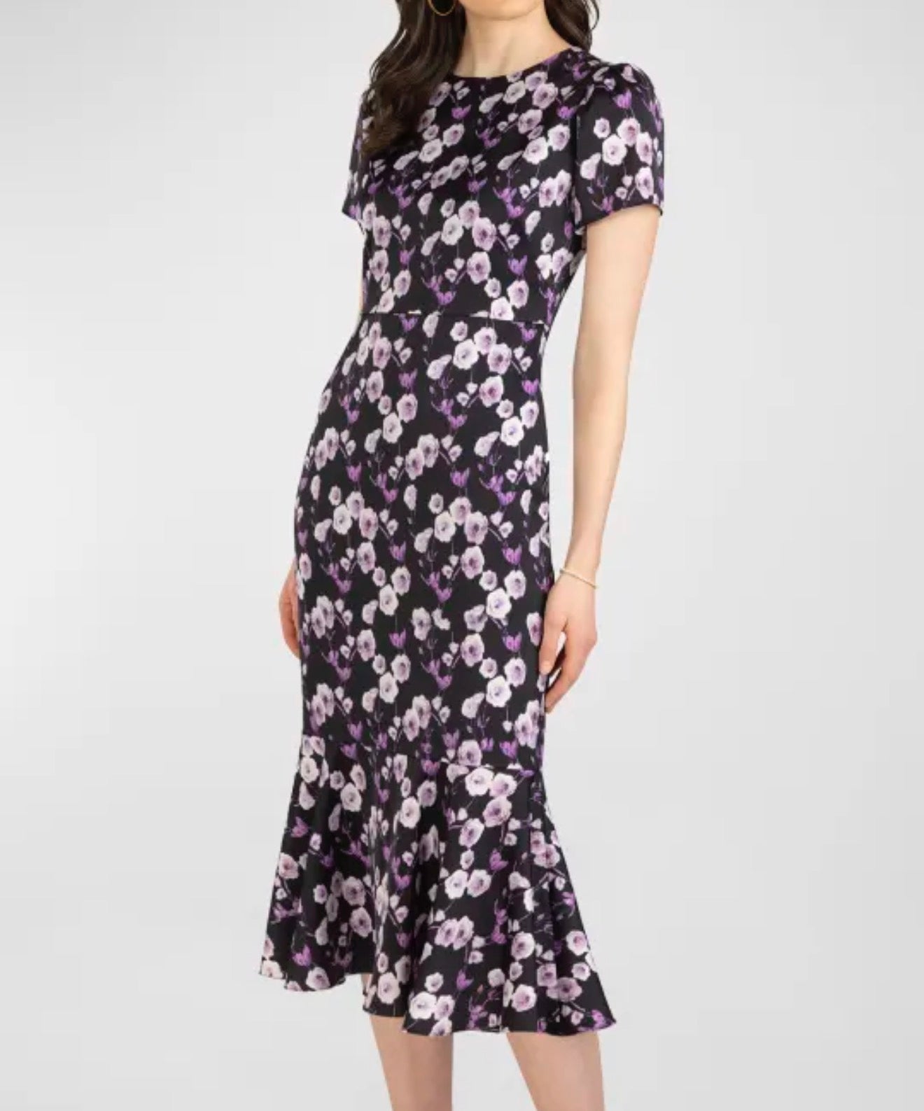 Shoshanna Thompson Floral Dress - Jet/Violet