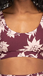 The Upside Kabuki Daisy Bra - Burgundy