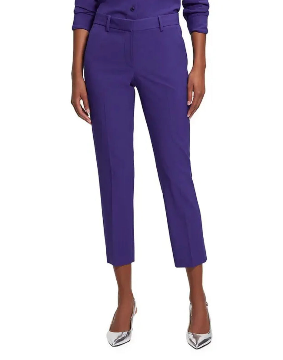 Theory Treeca Cropped Wool Pants - Blue Iris