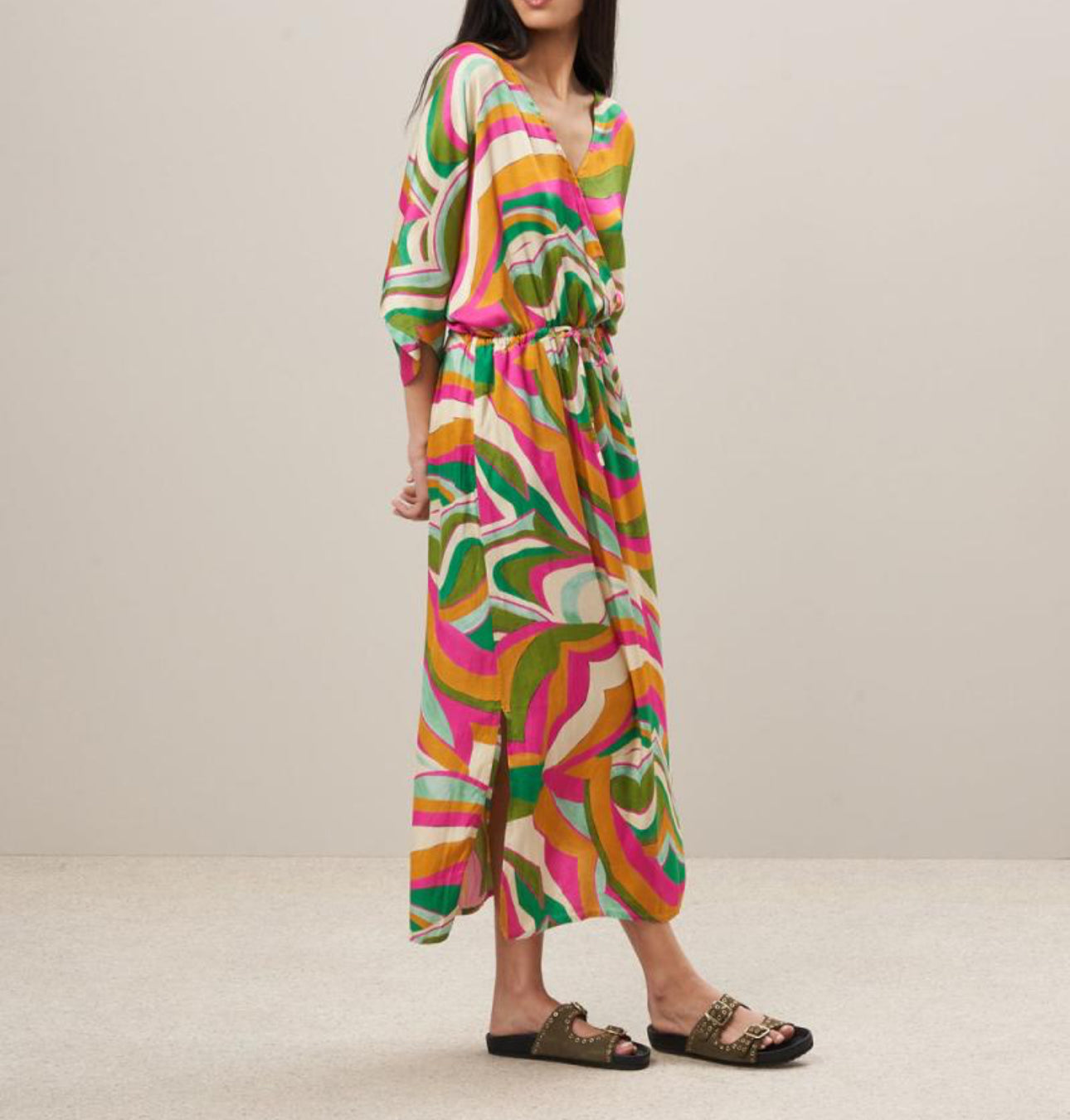 Hartford Remedio Printed Satin Dress