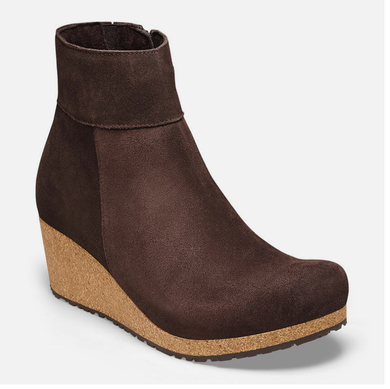 Birkenstock Ebba Suede Leather Anke Boots - Roast