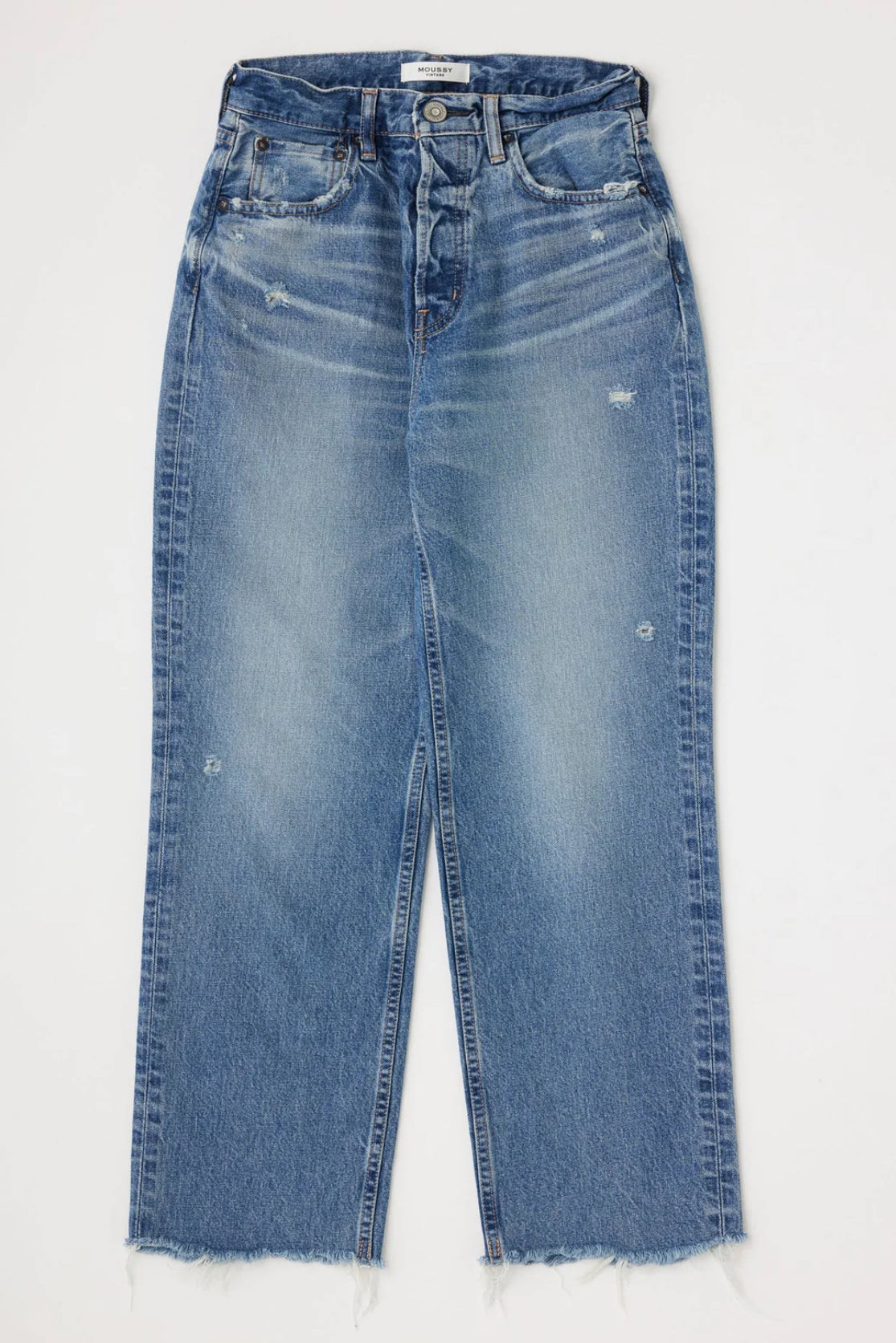 Moussy Vintage Peccole Wide Straight - Dark Blue