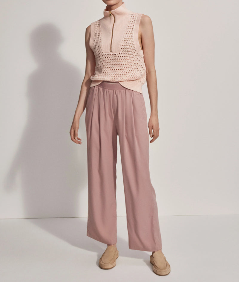 Varley Bains Half-Zip Tank - Silver Peony