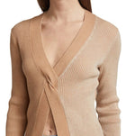 Naadam Ribbed Reversible Twist Front Top - Oatmeal Combo