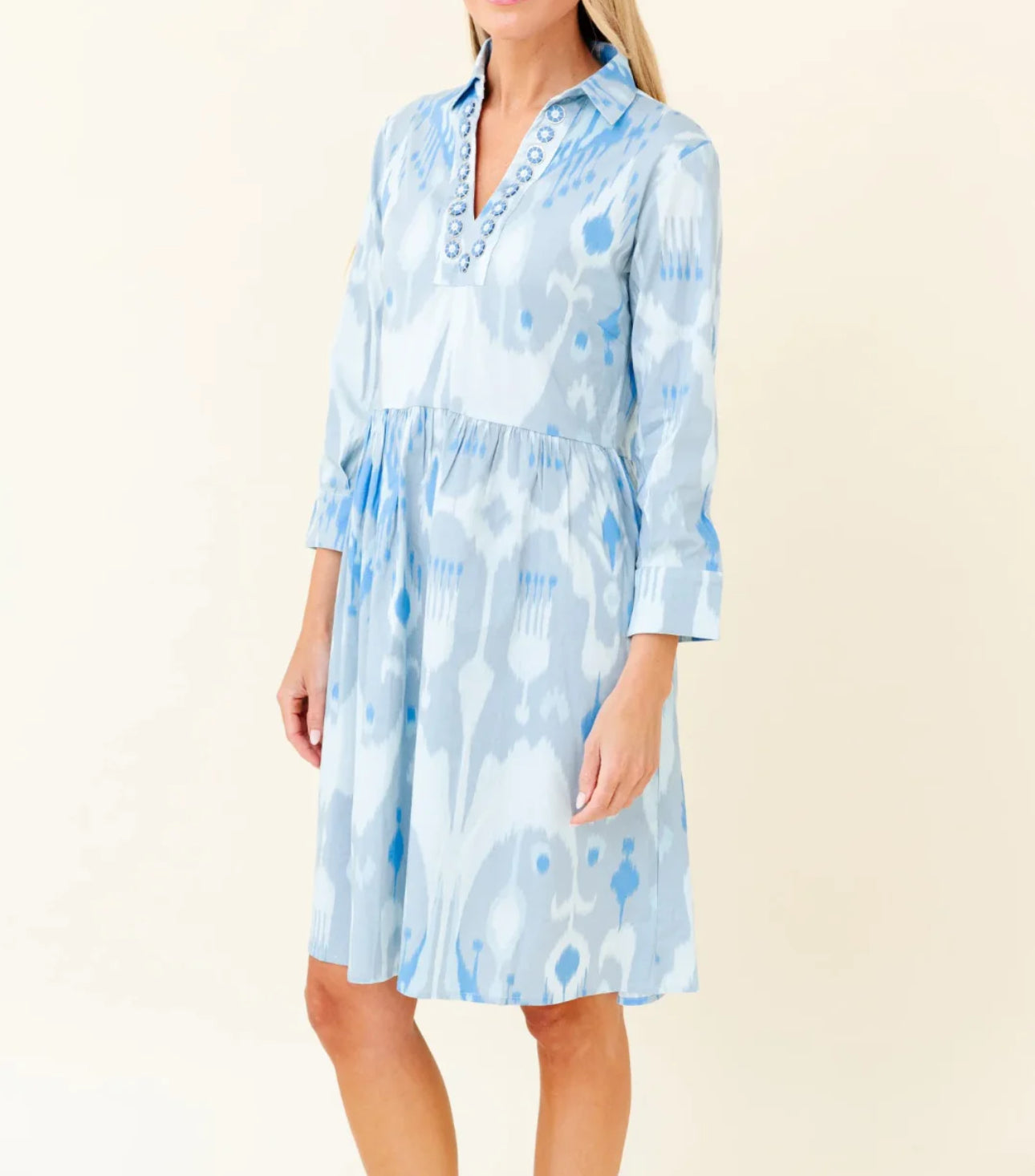 Sheridan French Lucy Dress - Coastal Ikat