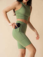 Girlfriend Collective High Rise Bike Short - Mantis
