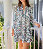 Sail To Sable French Floral Tunic Flare Dress