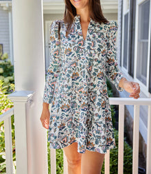 Sail To Sable French Floral Tunic Flare Dress