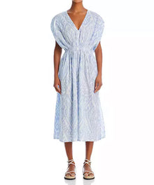 Echo Ikat Gemma Maxi Cover Up Dress - Sky Blue