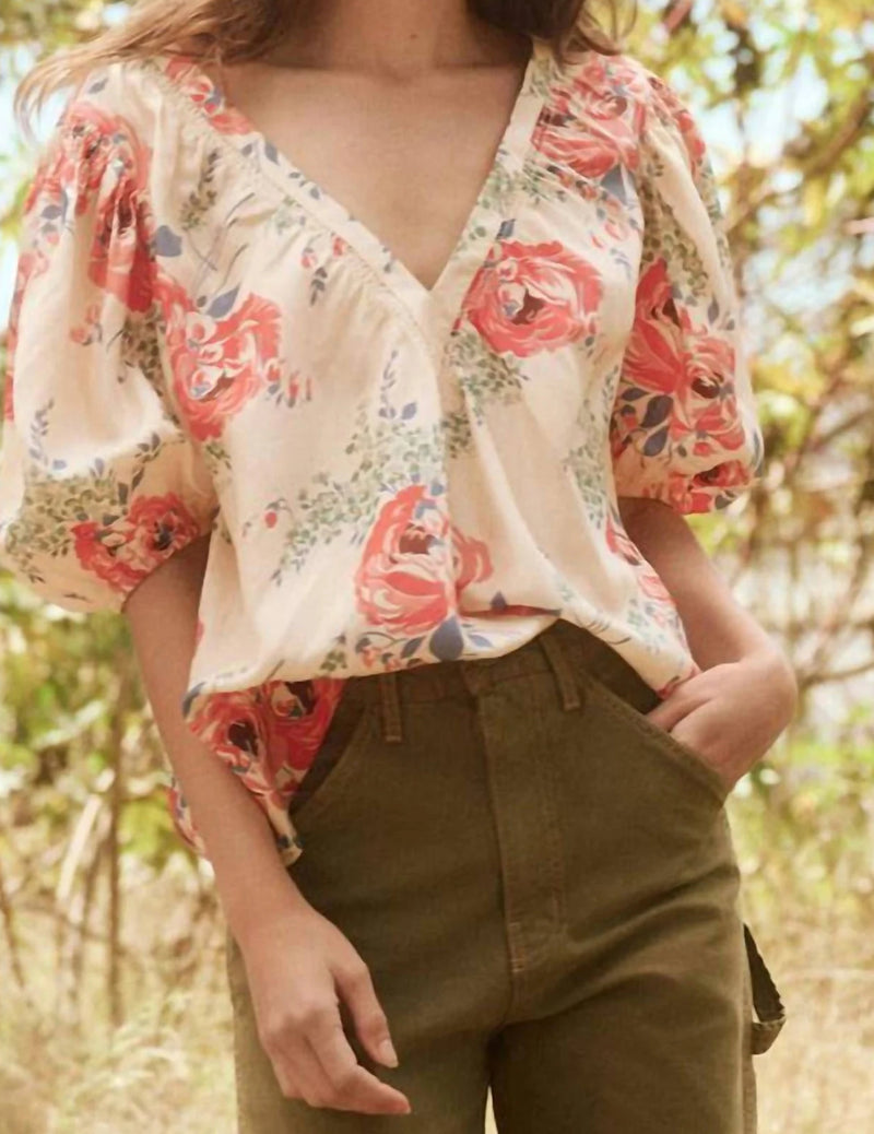 The Great. The Bungalow Top - Echo Rose Print