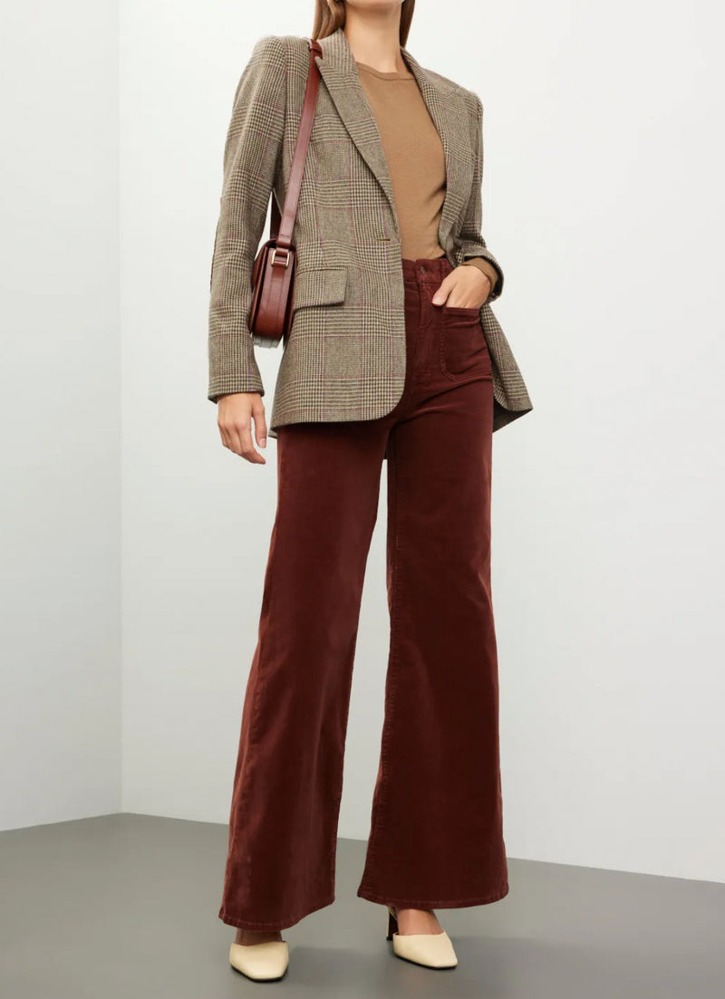 Derek Lam 10 Crosby Madalyn Single Breasted Blazer - Amber Green Multi