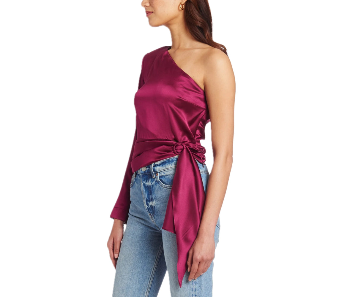 Amanda Uprichard Aubrianna Top - Aubergine
