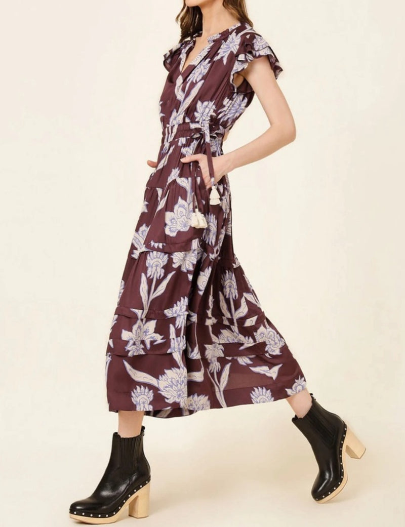 Omika Harlow Midi Dress - Maira Bordeux