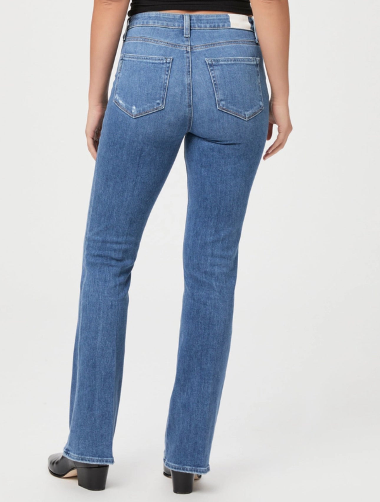 Paige High Rise Laurel Canyon 32" Bootcut Jean - Rock Show Distressed